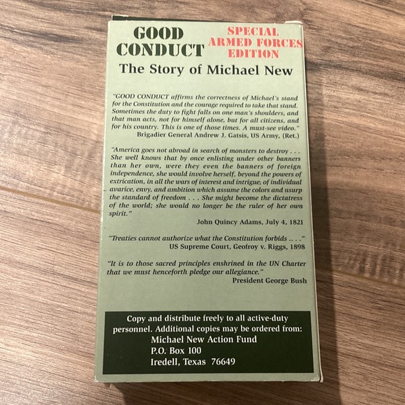 US Army vintage VHS tapes; US Army Ranger & Good Conduct story of Michael New - Picture 6 of 7